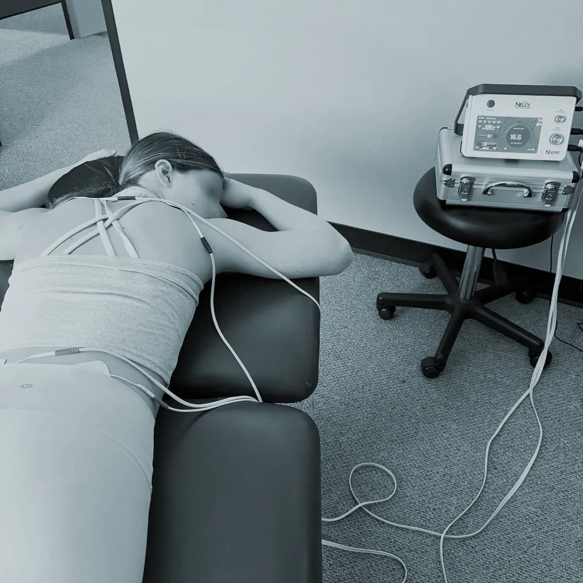 A private treatment table ready for a NeuroRX reset